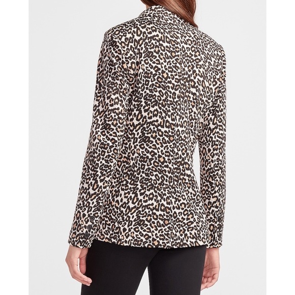 Express Leopard Boyfriend Blazer NWT Small - Picture 2 of 8